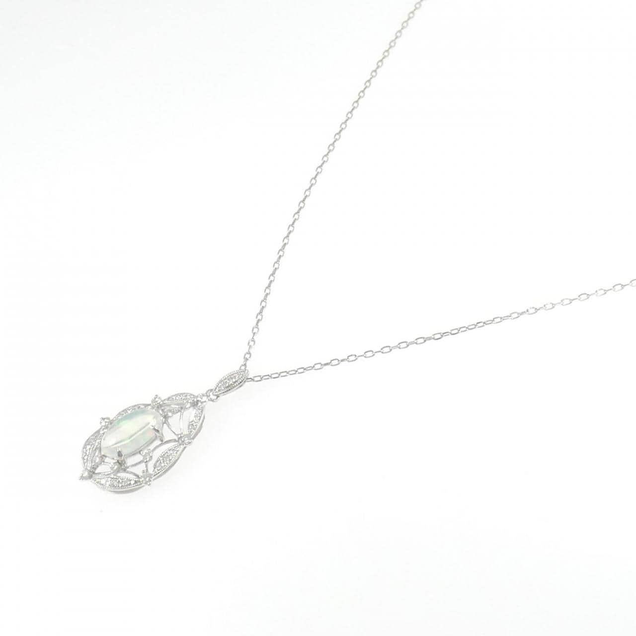 PT900/PT850 オパール ネックレス 1.00CT