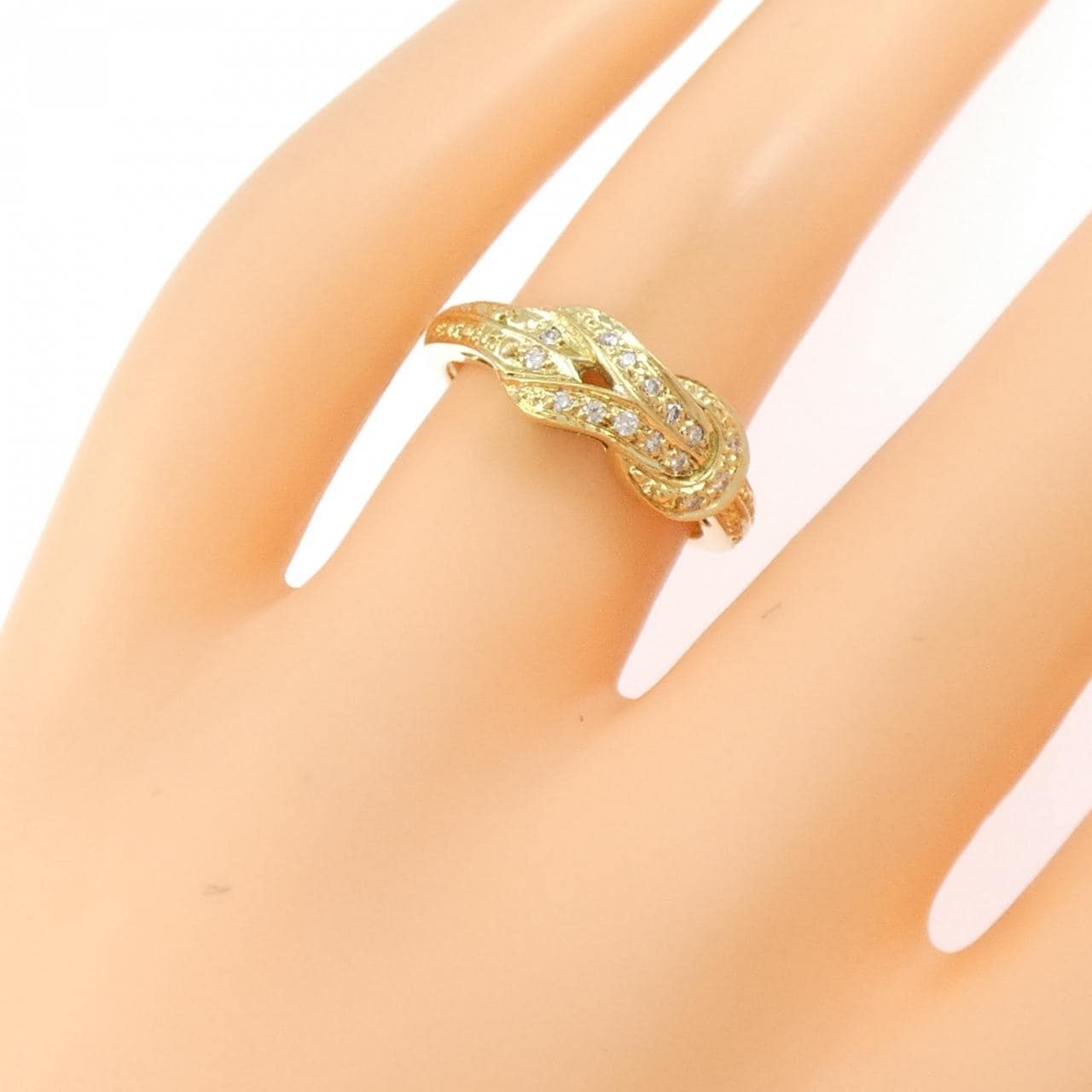 K18YG ダイヤモンド リング 0.10CT