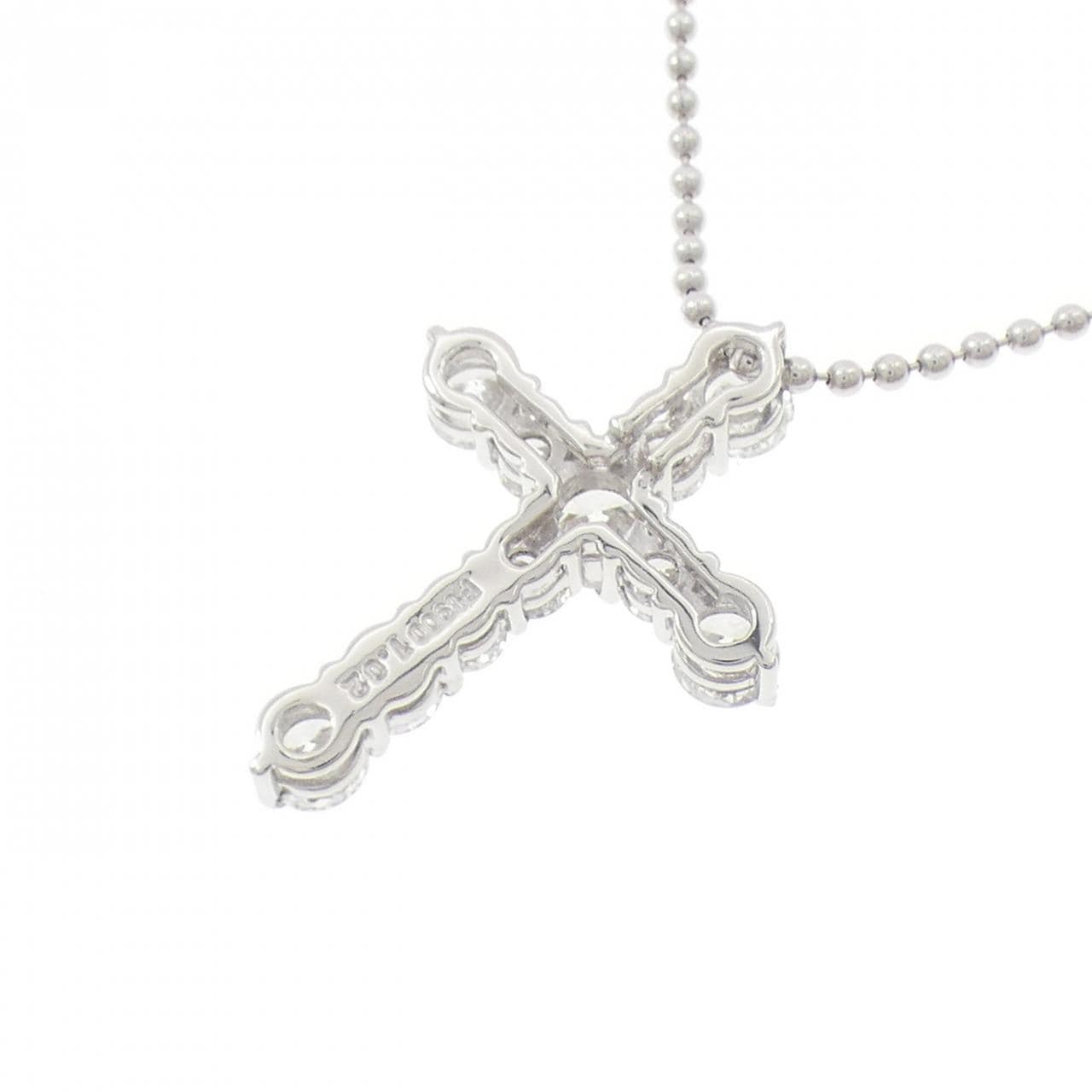 PT900/PT850 クロス ダイヤモンド ネックレス 1.02CT
