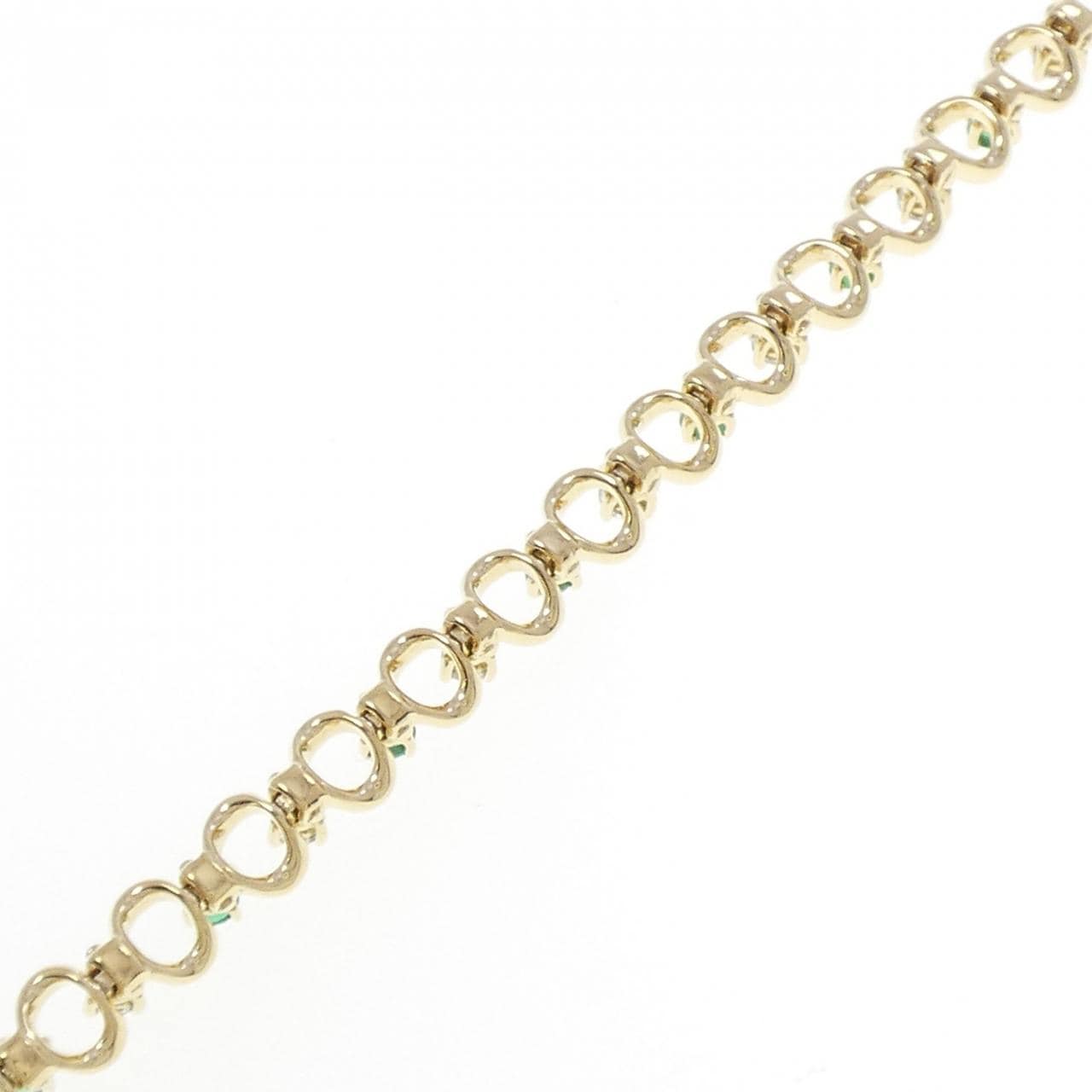18KYG エメラルド ブレスレット