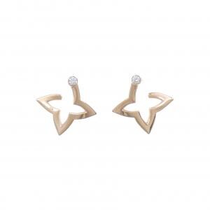 Louis Vuitton B blossom earrings, pink gold, white gold and diamonds  (Q96788)