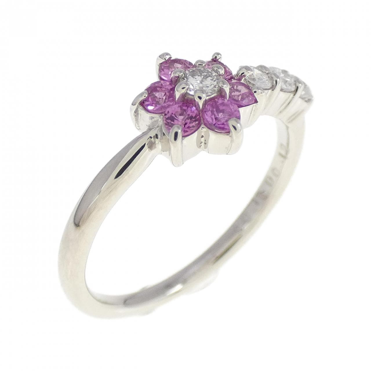 PT Flower Sapphire Ring 0.16CT