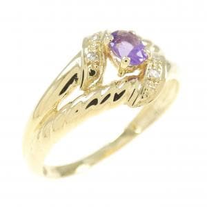 K18YG amethyst ring