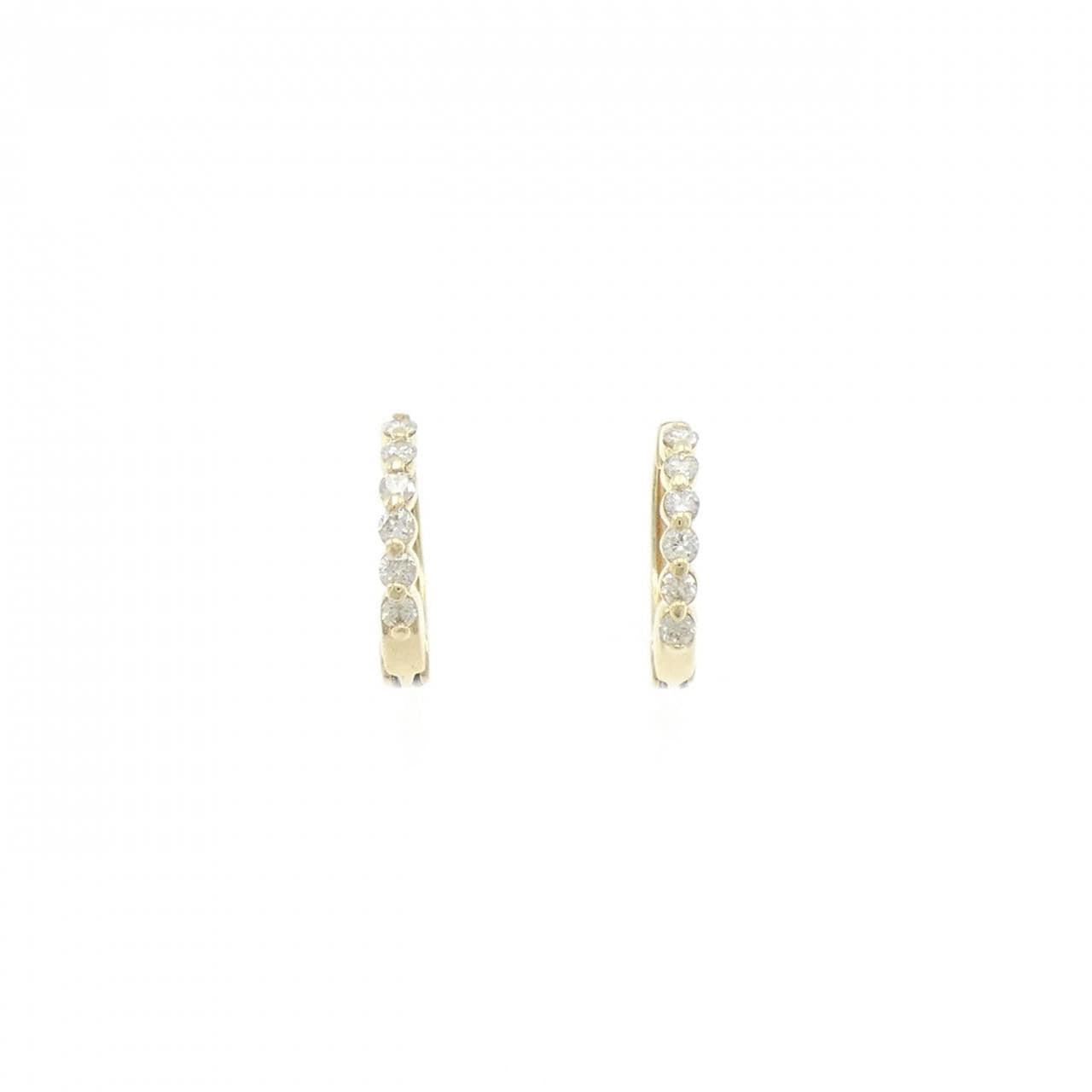 K14YG ダイヤモンド イヤリング 0.15CT