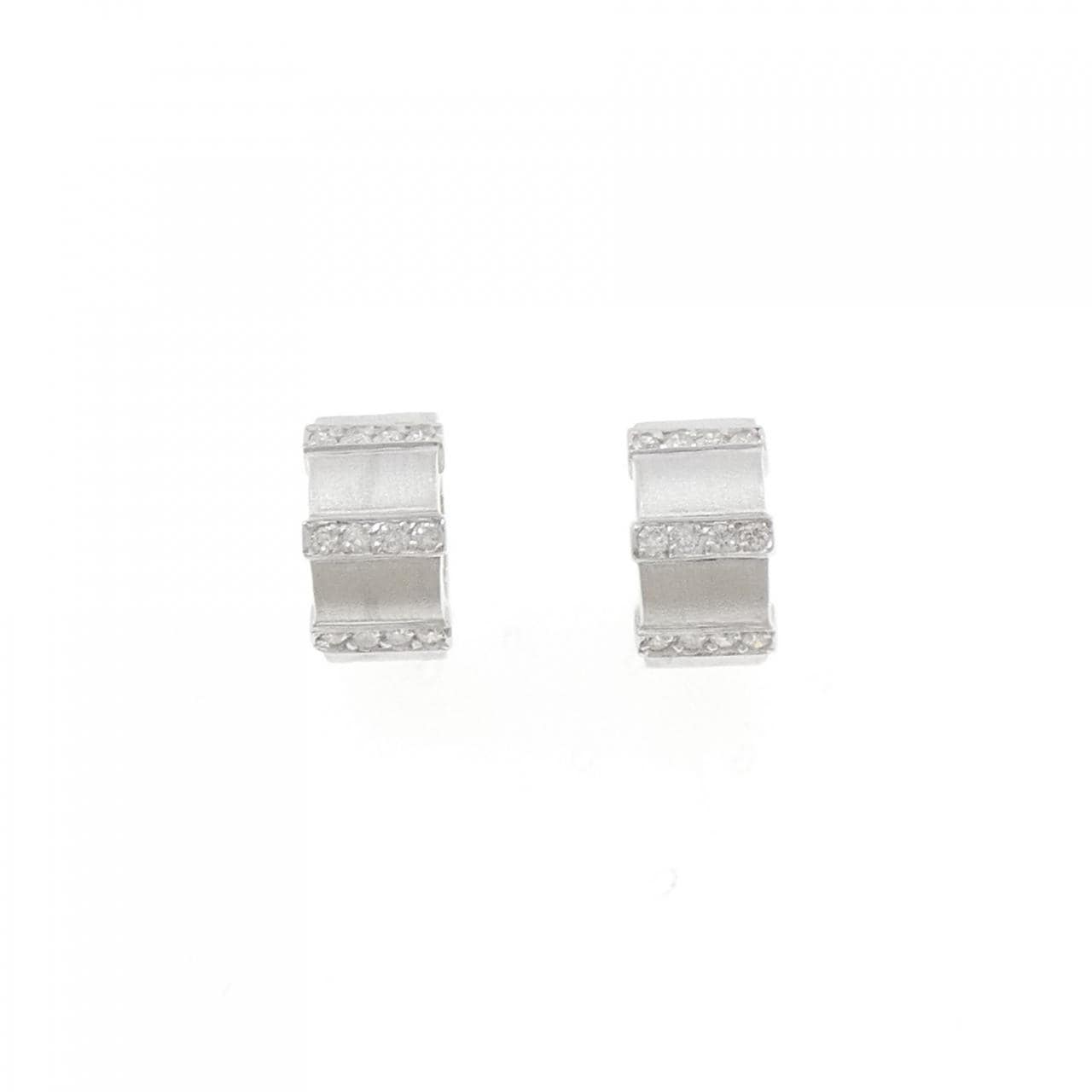 K18WG ダイヤモンド ピアス 0.24CT