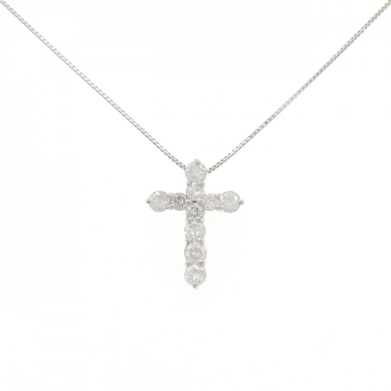 PT900/PT850 クロス ダイヤモンド ネックレス 1.00CT