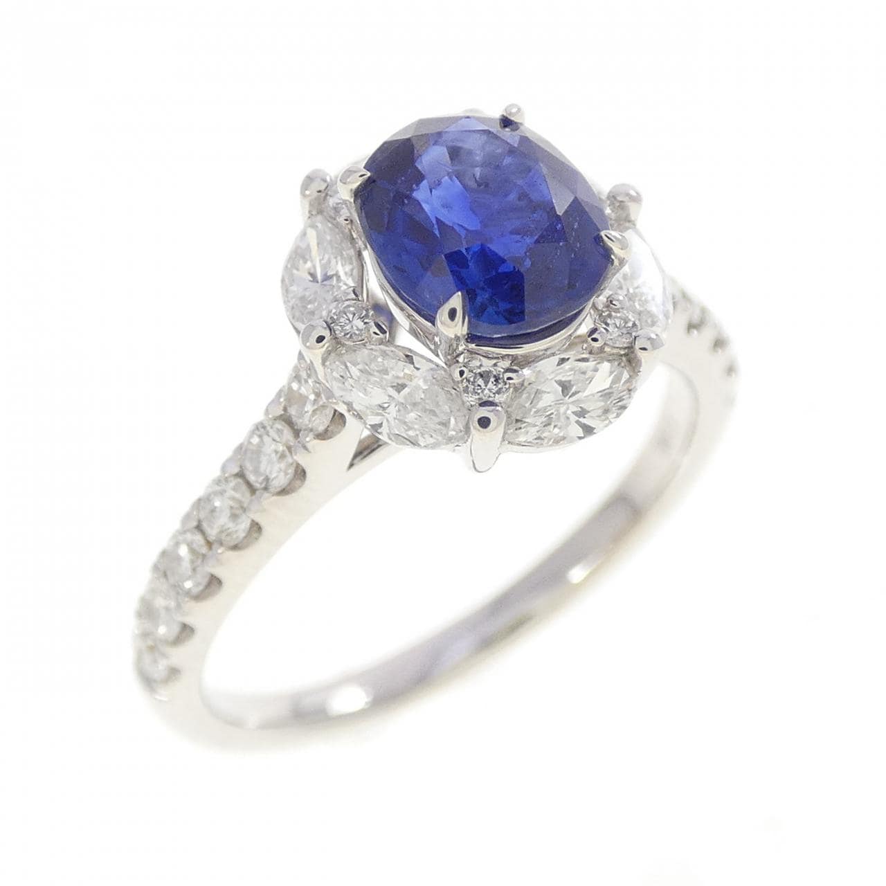 K18WG サファイヤ リング 1.13CT