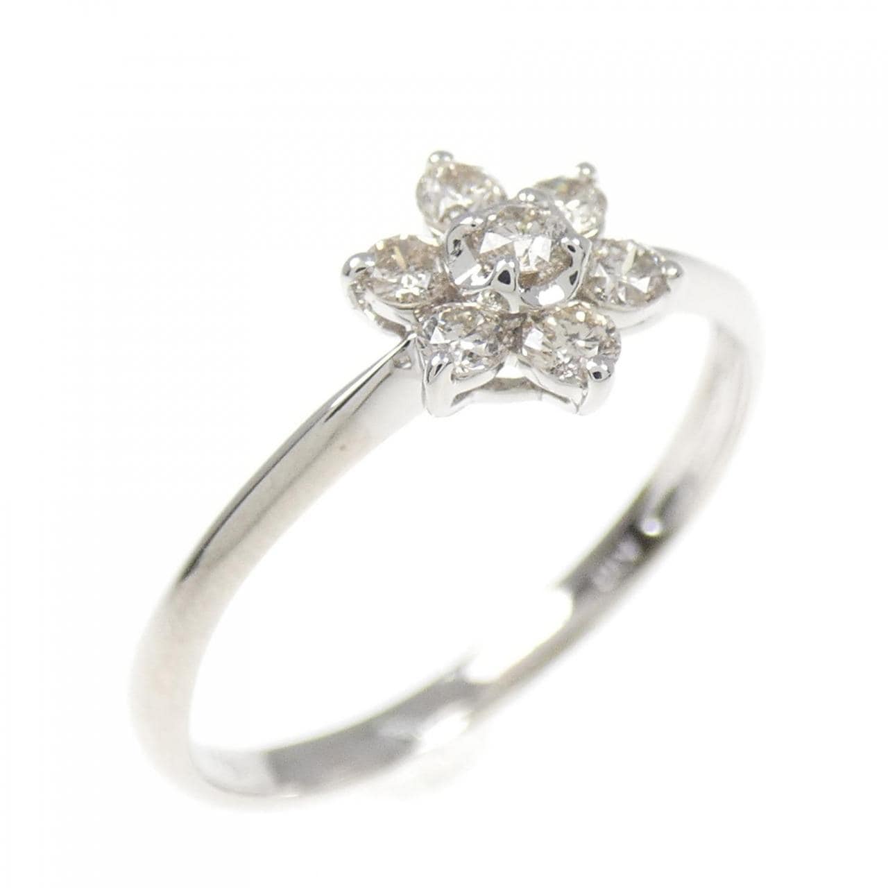 K10WG花朵鑽石戒指0.20CT