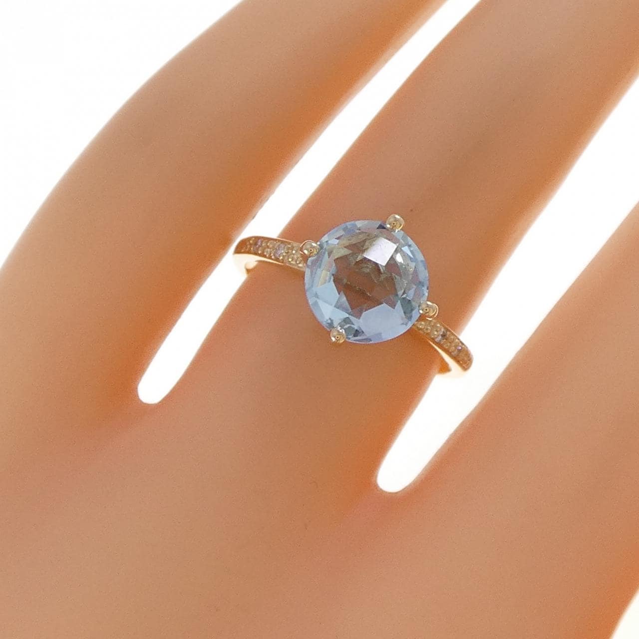 K10YG ブルートパーズ リング