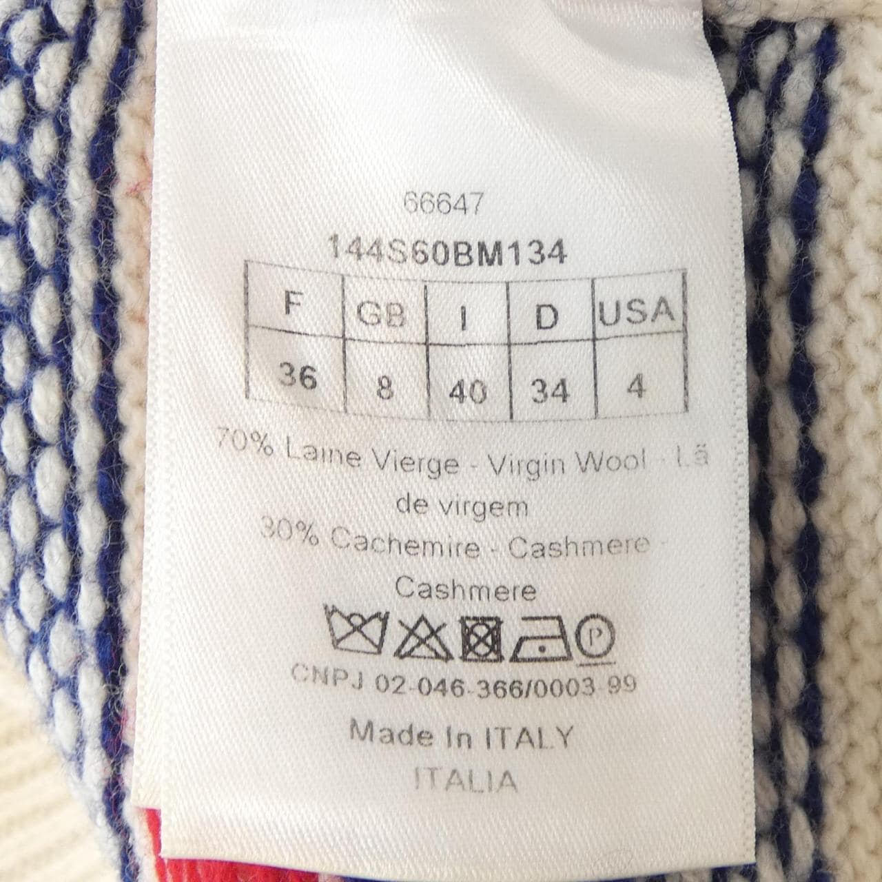 クリスチャンディオール CHRISTIAN DIOR DIORALPS STAND COLLAR SWGATER 144S60BM134 ニット