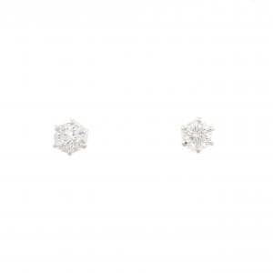 PT900 ソリティア ダイヤモンド ピアス 0.30CT