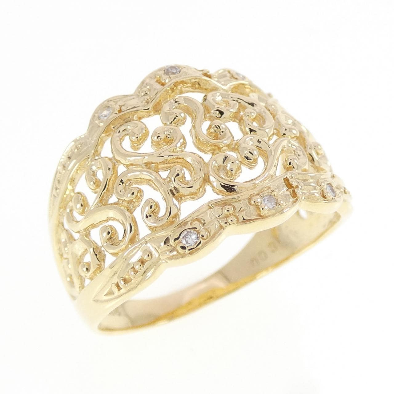 K18YG ダイヤモンド リング 0.03CT