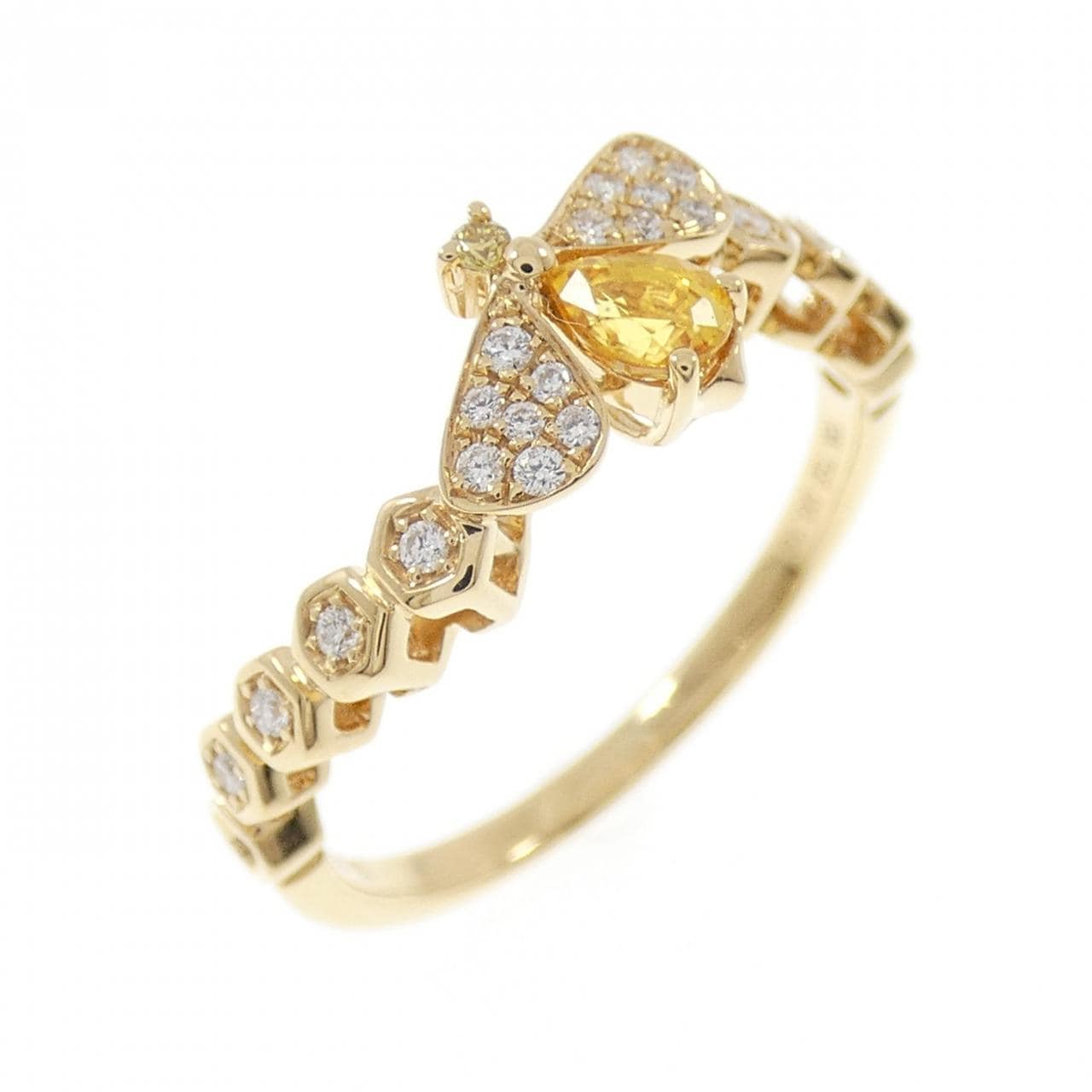 750YG サファイヤ リング 0.22CT