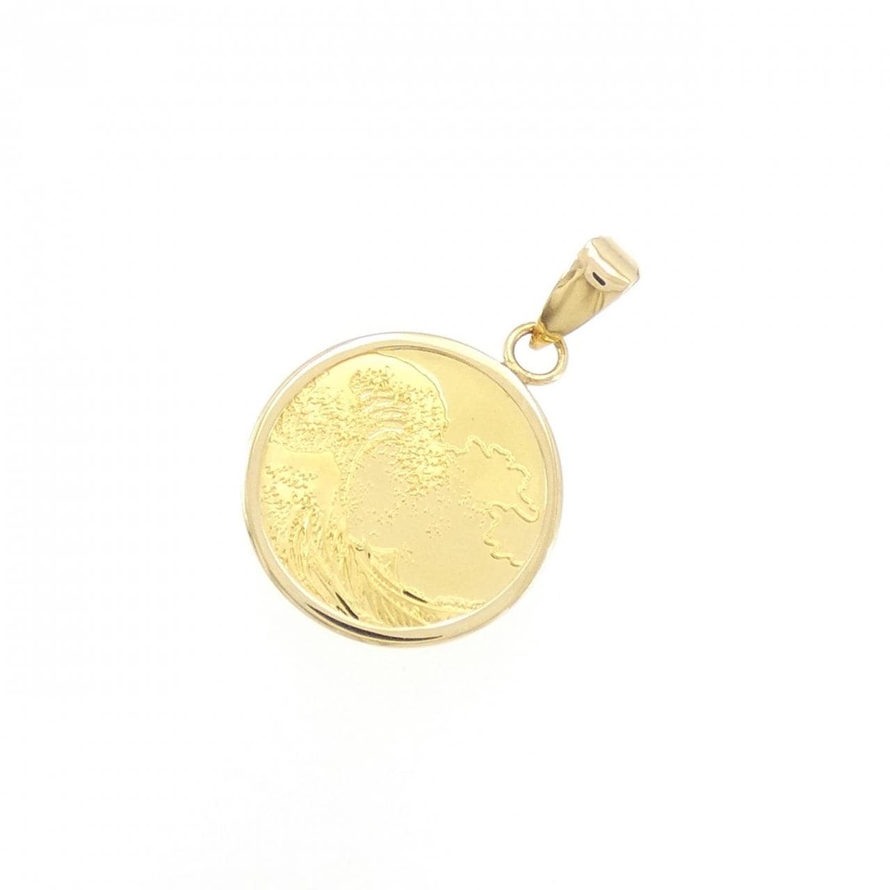 [BRAND NEW] K18YG (frame) coin pendant