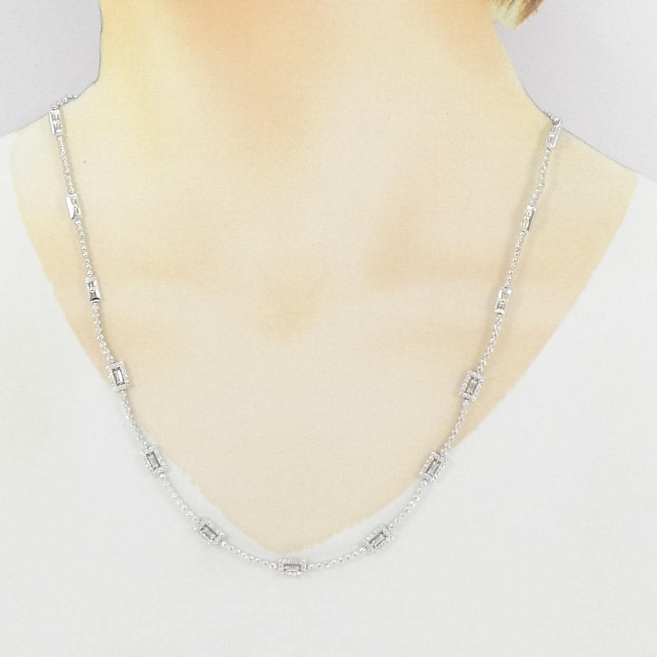 750WG ダイヤモンド ネックレス 1.97CT