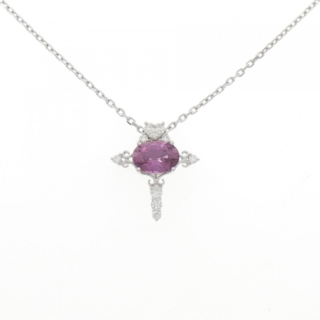 750WG/K18WG Sapphire Necklace 1.730CT