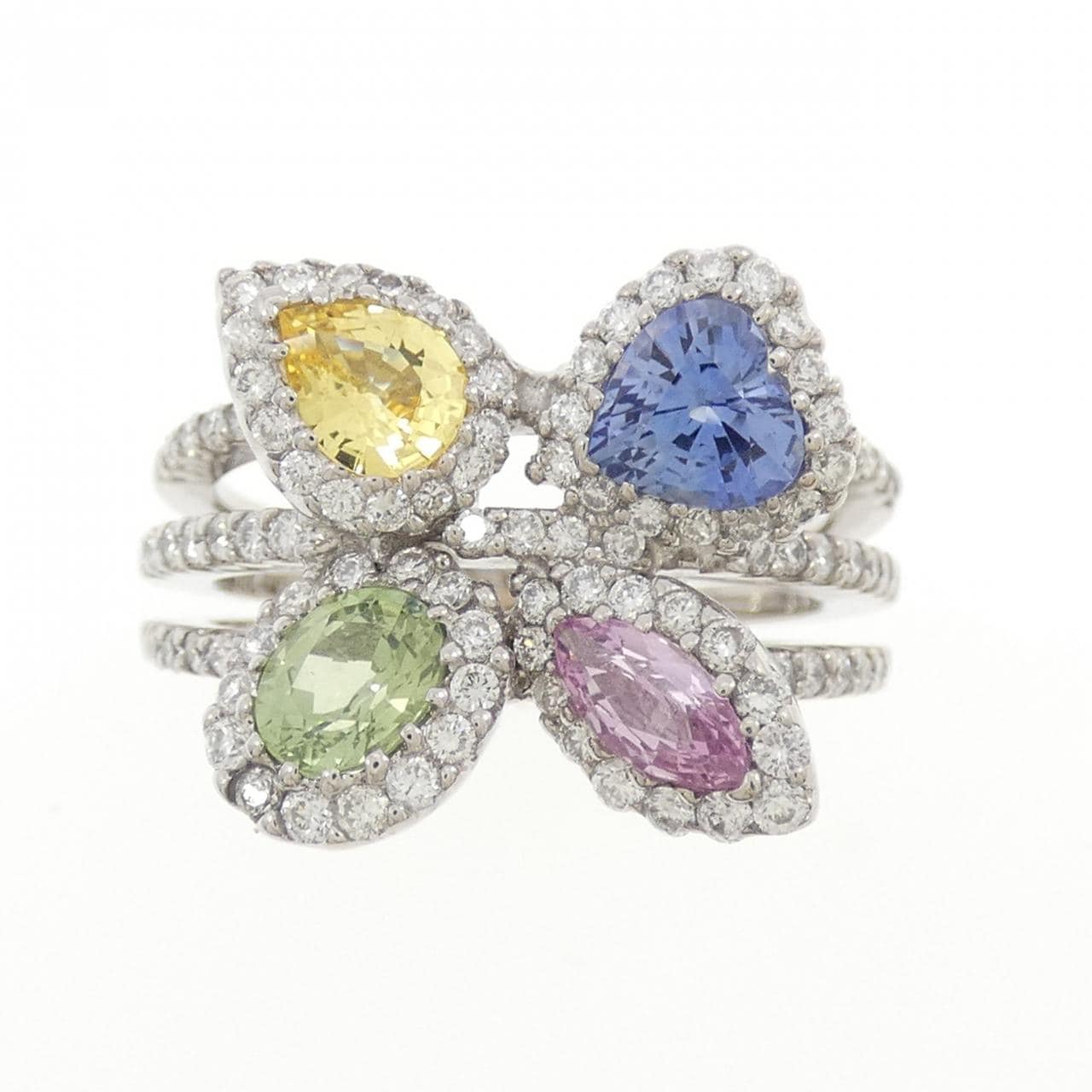 18KWG サファイヤ リング 1.58CT