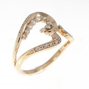 K18PG ハート ダイヤモンド リング 0.31CT