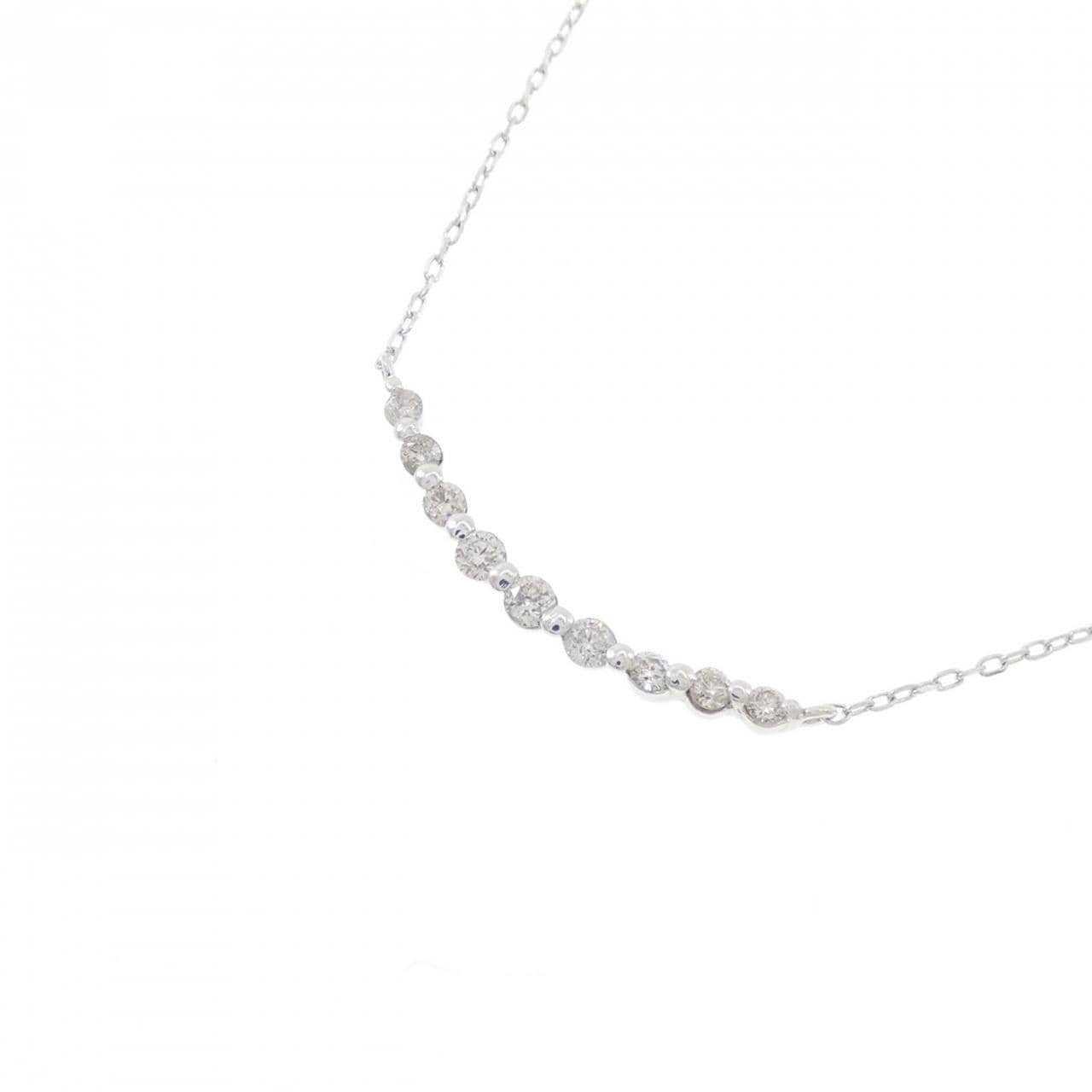 K18WG ダイヤモンド ネックレス 0.10CT