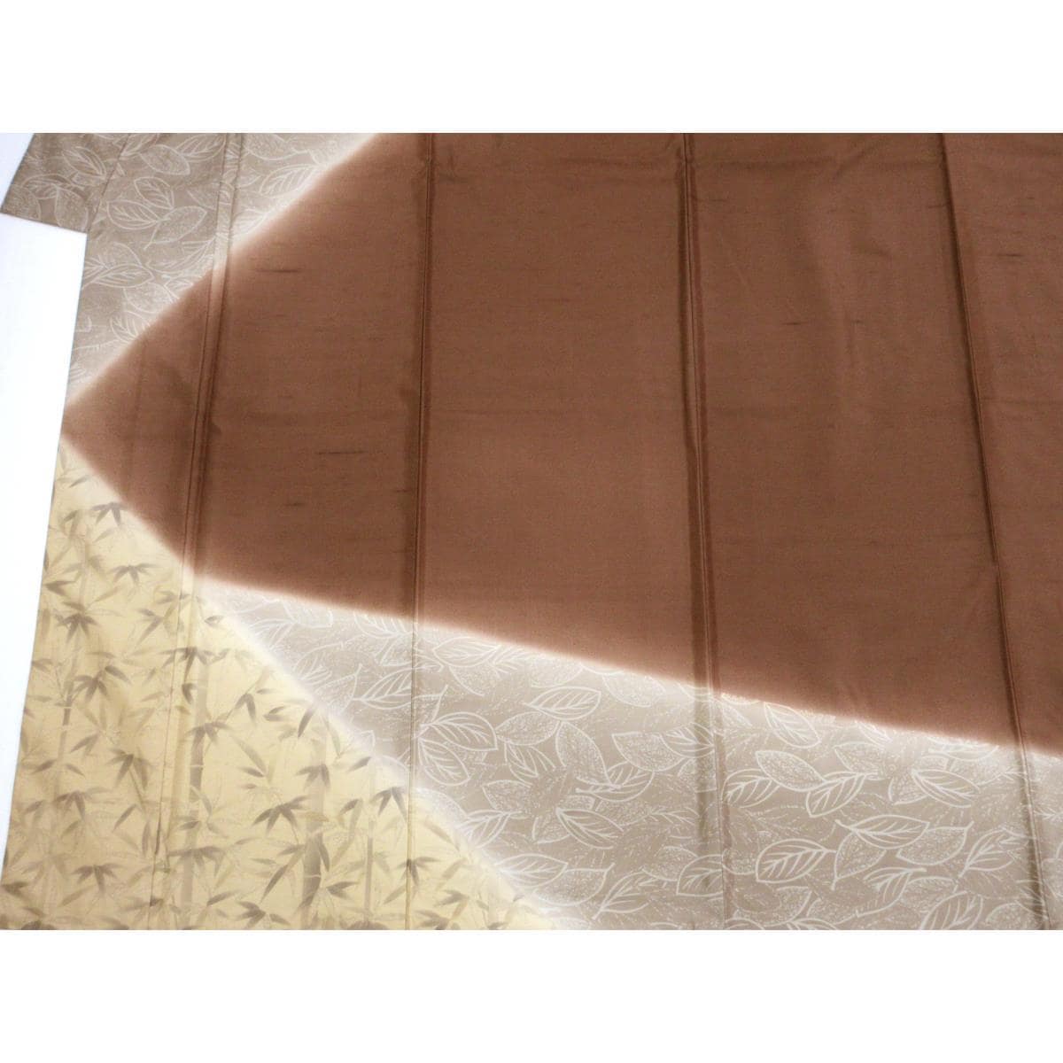 上門服繭綢織柿澀染