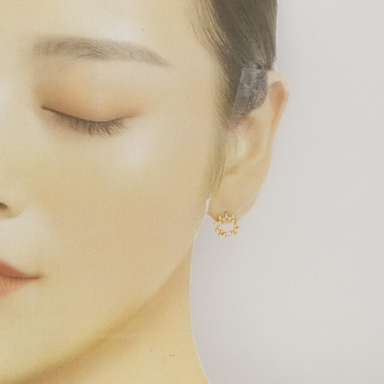 K18YG ダイヤモンド ピアス 0.07CT