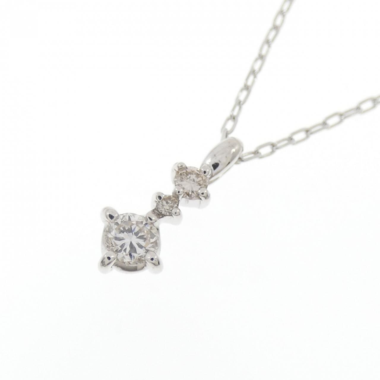 K18WG ダイヤモンド ネックレス 0.20CT