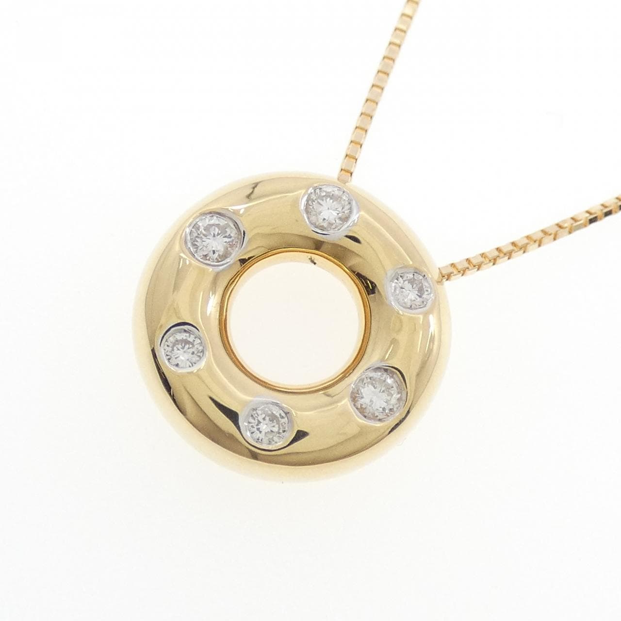K18YG ダイヤモンド ネックレス 0.20CT