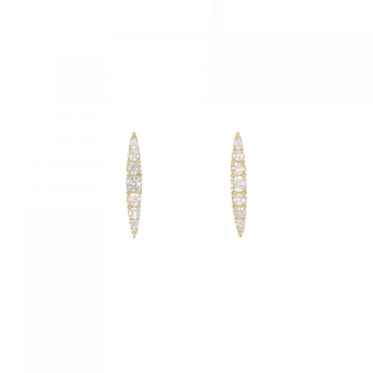 [再加工款] K18YG钻石耳环0.30CT