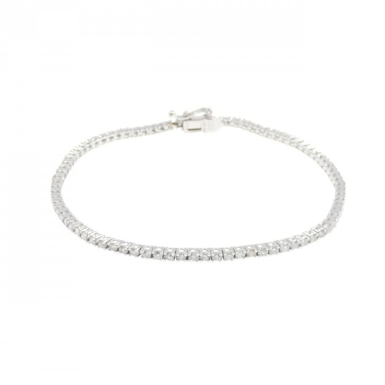 K18WG ダイヤモンド ブレスレット 2.00CT