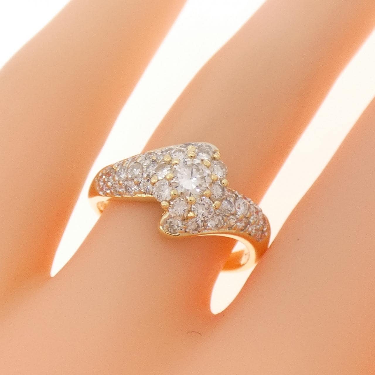 750YG/750WG ダイヤモンド リング 1.00CT