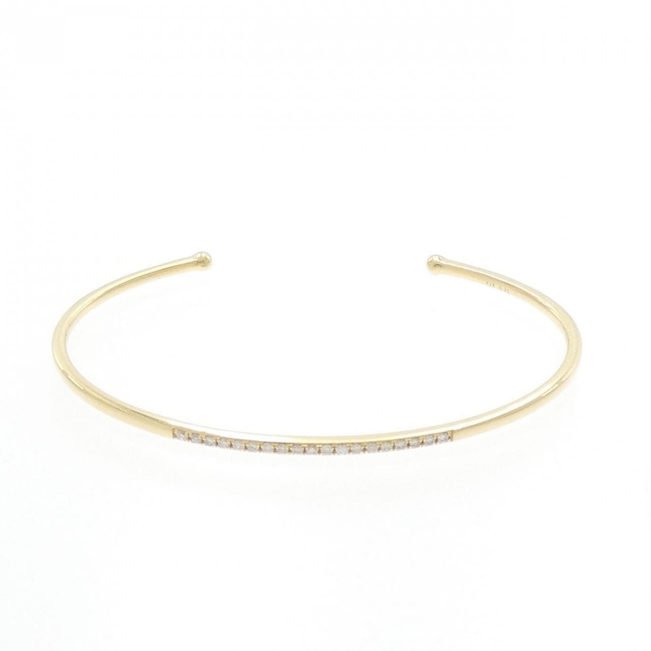 【新品】K18YG ダイヤモンド バングル 0.21CT