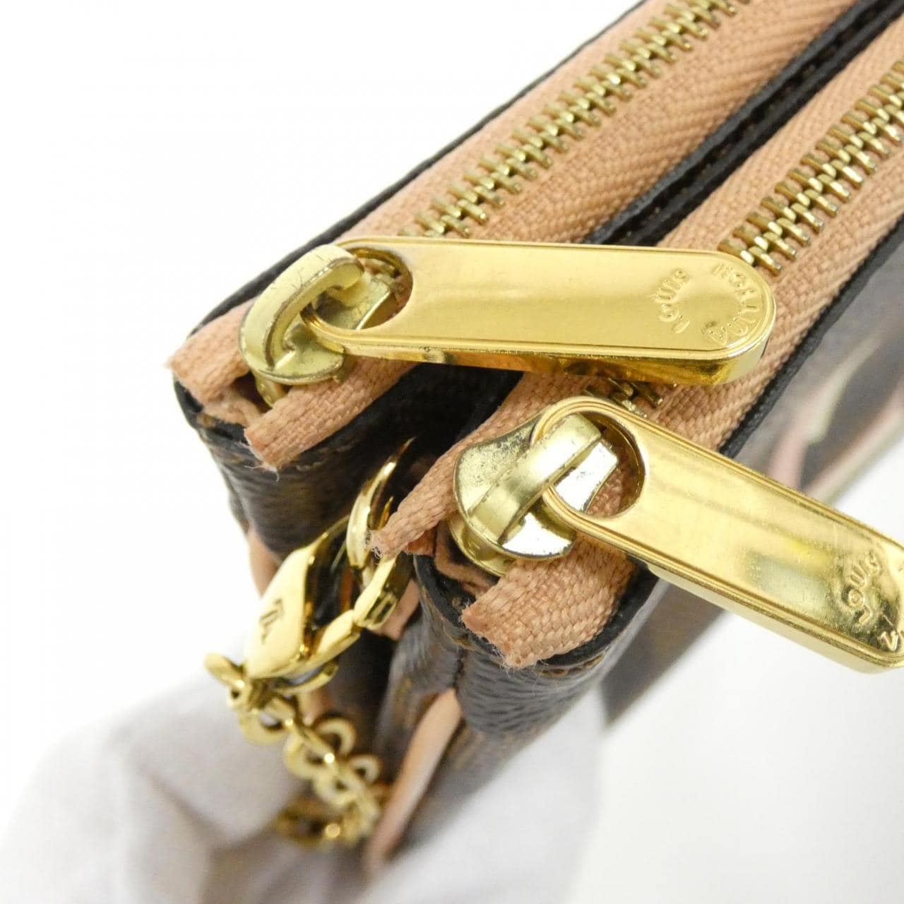 ルイヴィトン ダミエ ポシェット ドゥーブル ジップ N60254 ショルダーバッグ