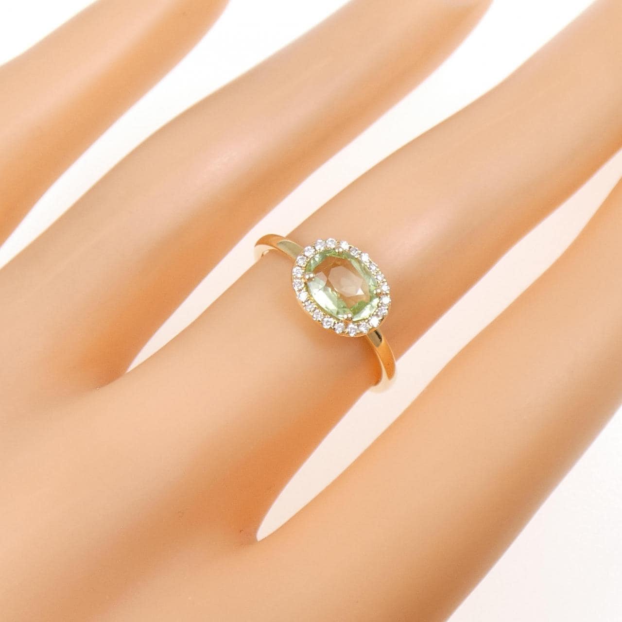 【新品】K18YG トルマリン リング 0.79CT