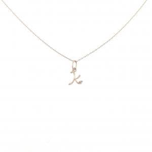 K10PG イニシャルK ダイヤモンド ネックレス