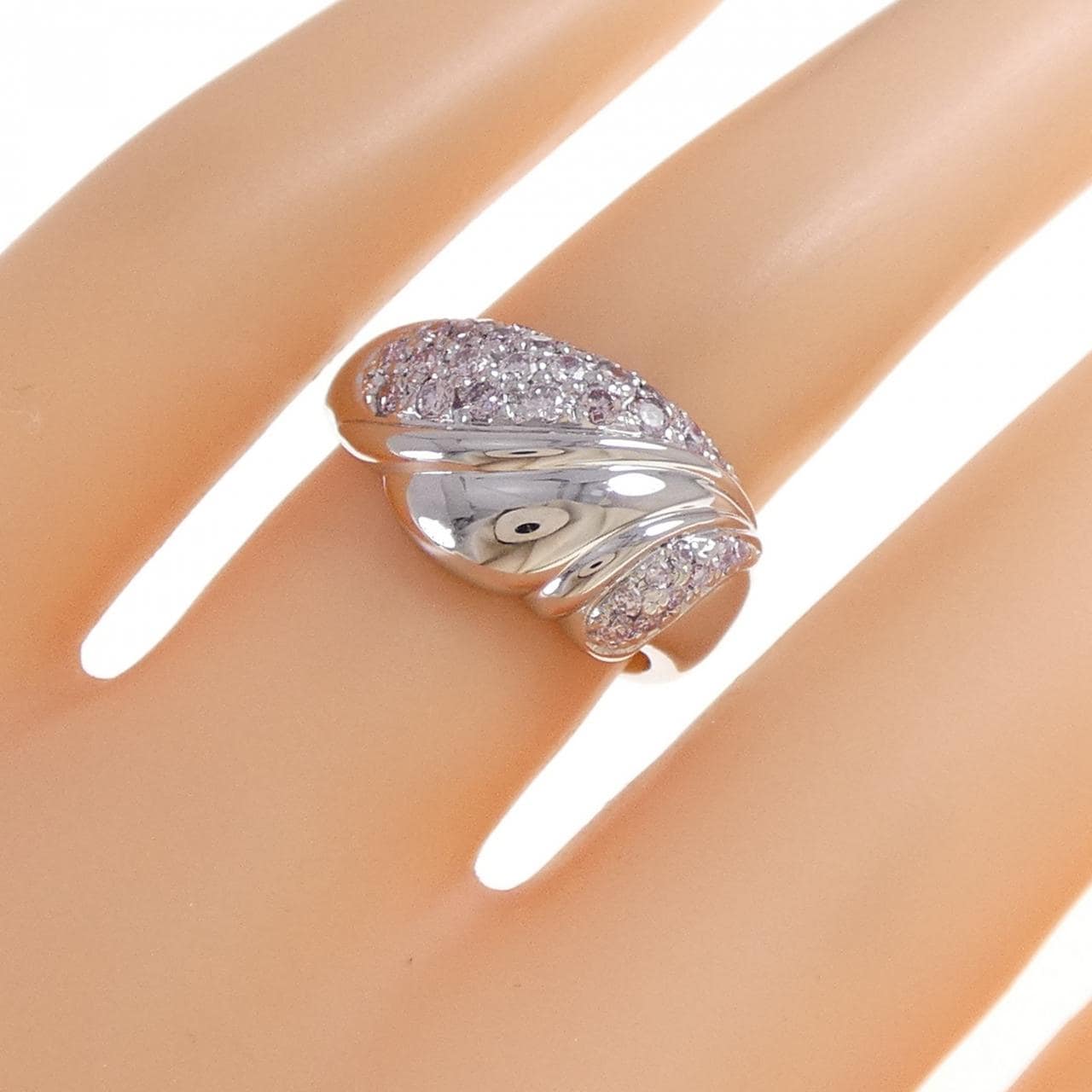 PT900 ピンクダイヤモンド リング 0.44CT