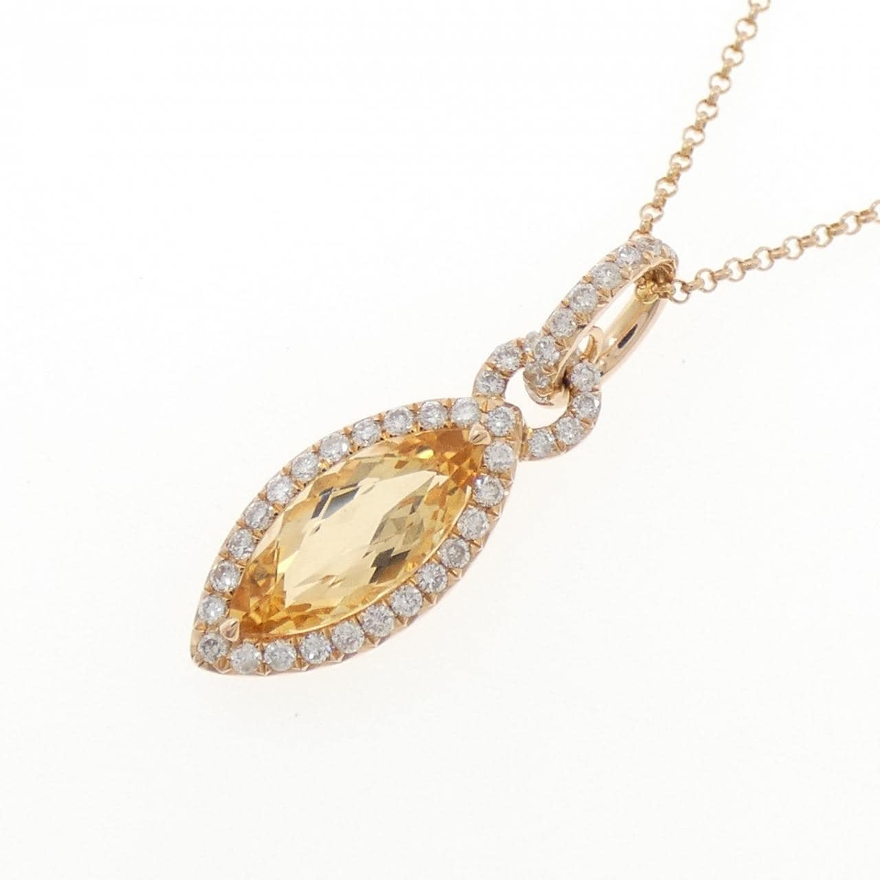 K18PG インペリアルトパーズ ネックレス 1.59CT