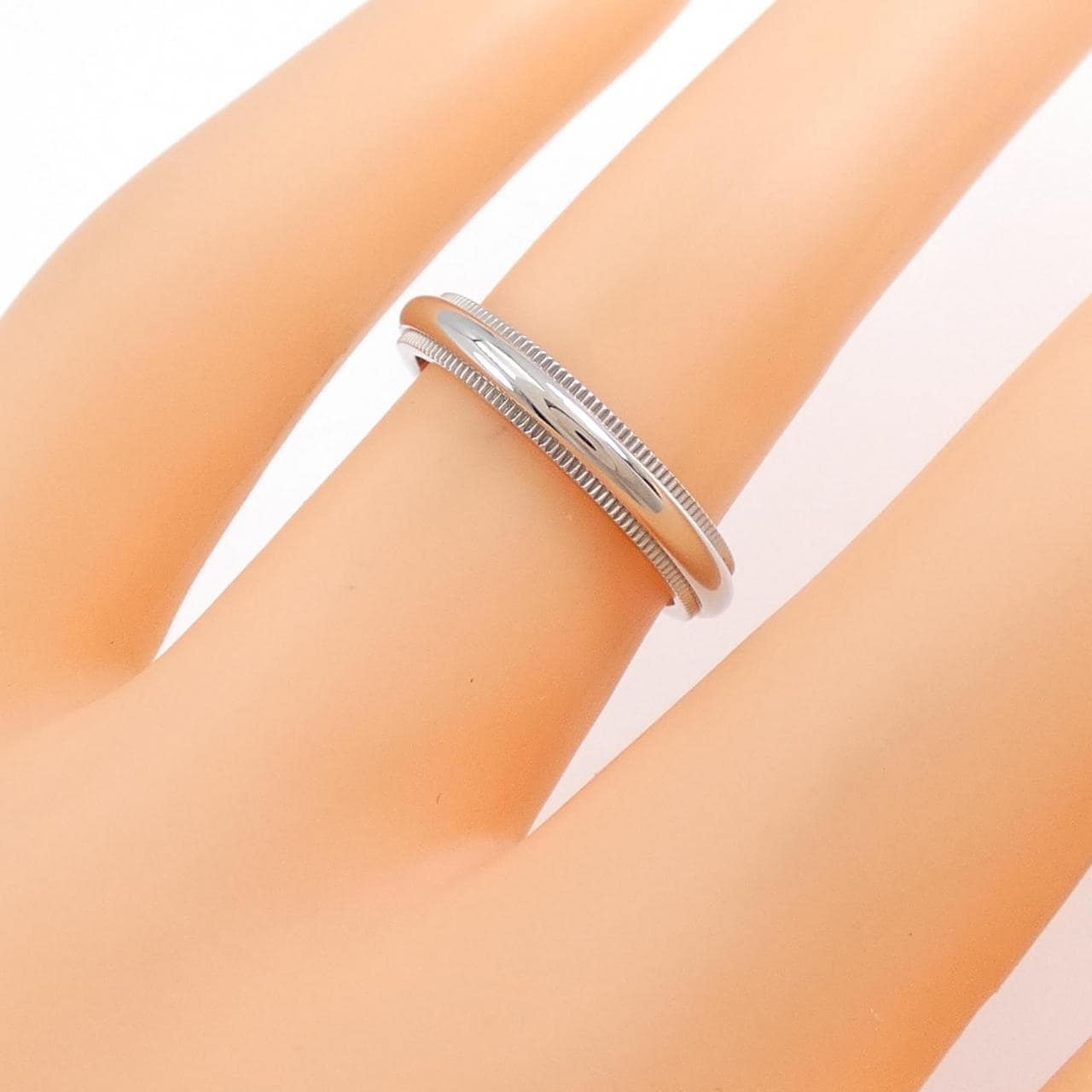 2024新作TIFFANY＆Co. ティファニー／ミルグレイン ⑩／Pt950／＃16 ブランドアクセサリー プラチナ