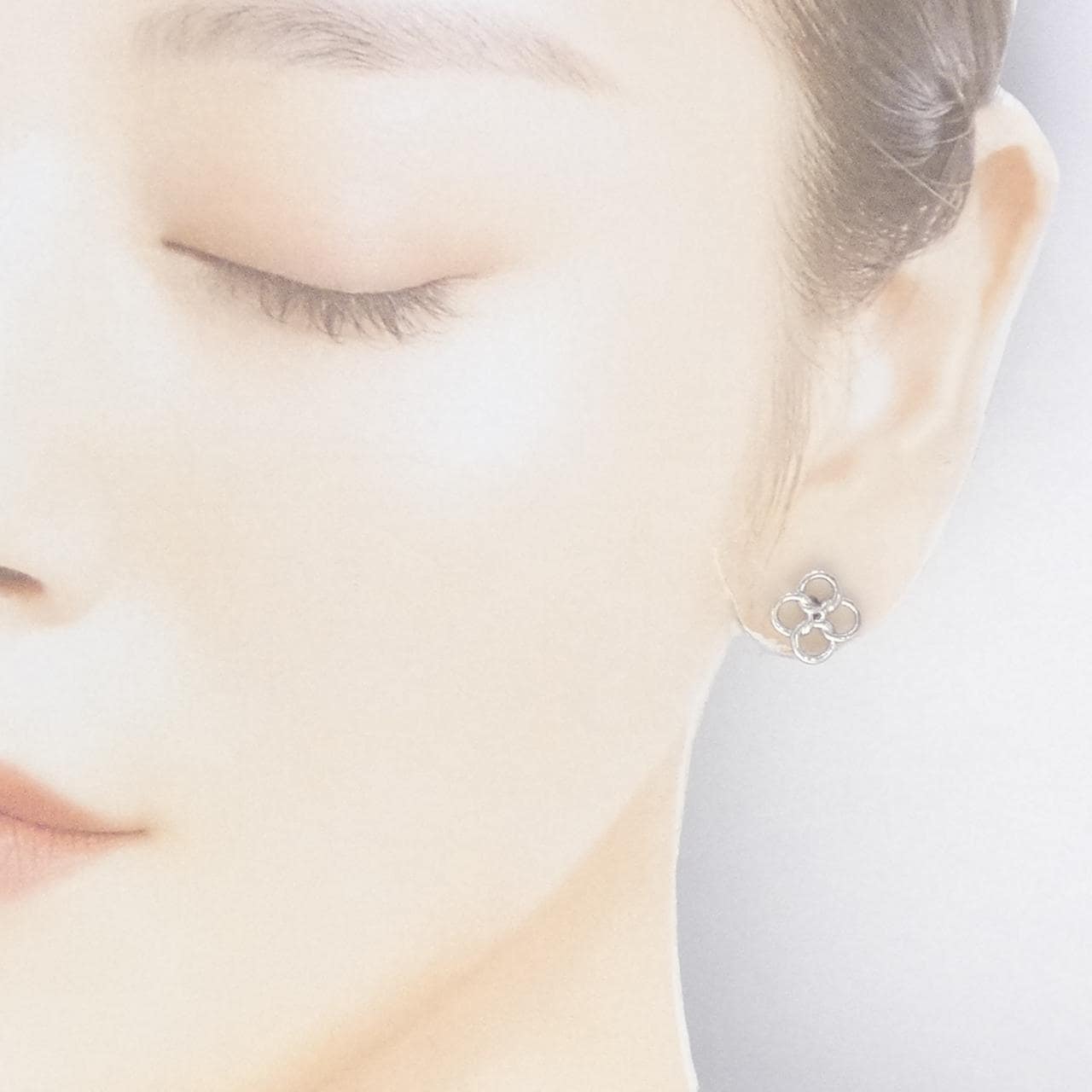 TIFFANY四葉草耳環