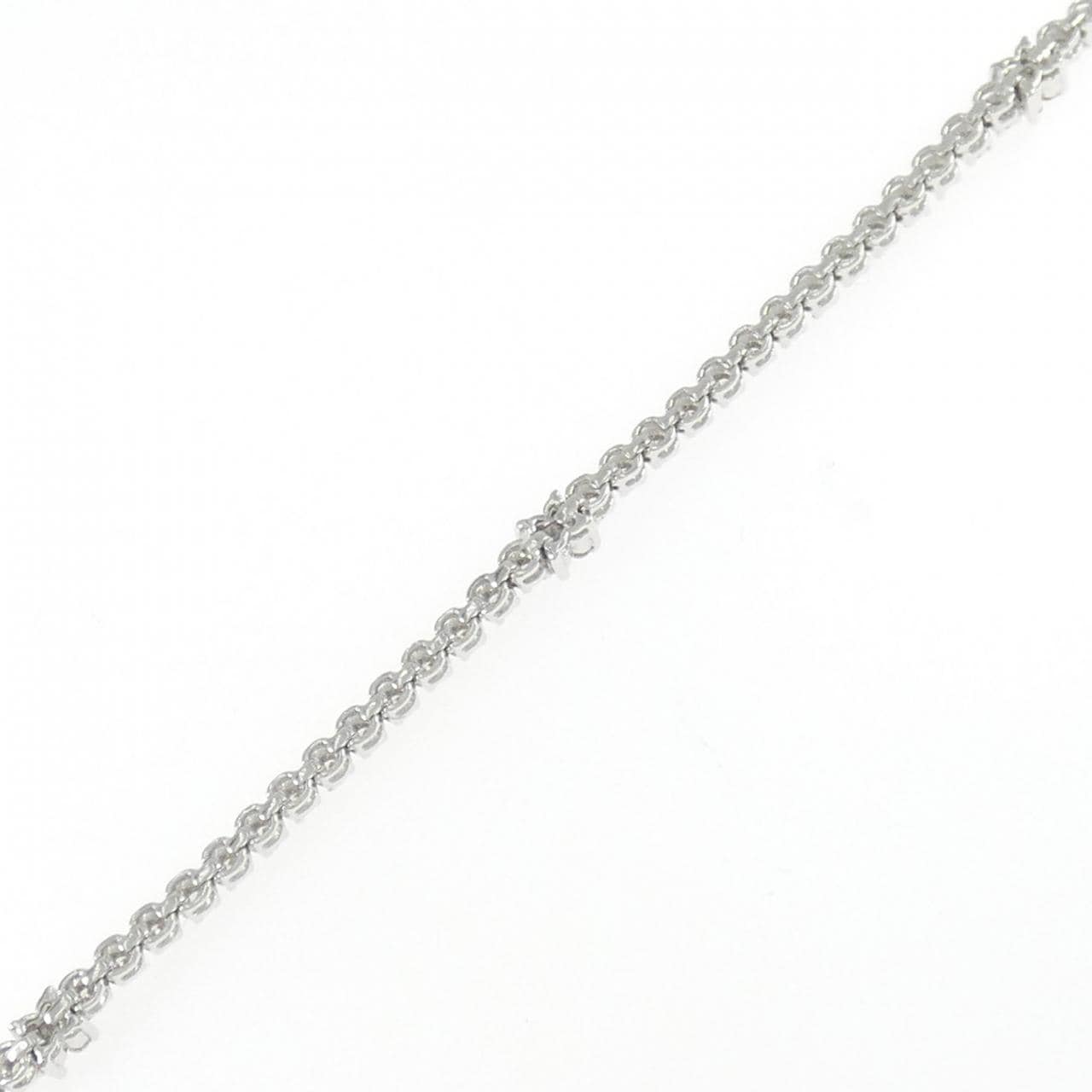 K18WG フラワー ダイヤモンド ブレスレット 1.10CT