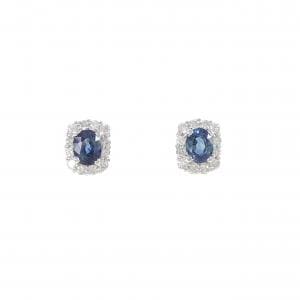 K18WG サファイヤ ピアス 1.01CT