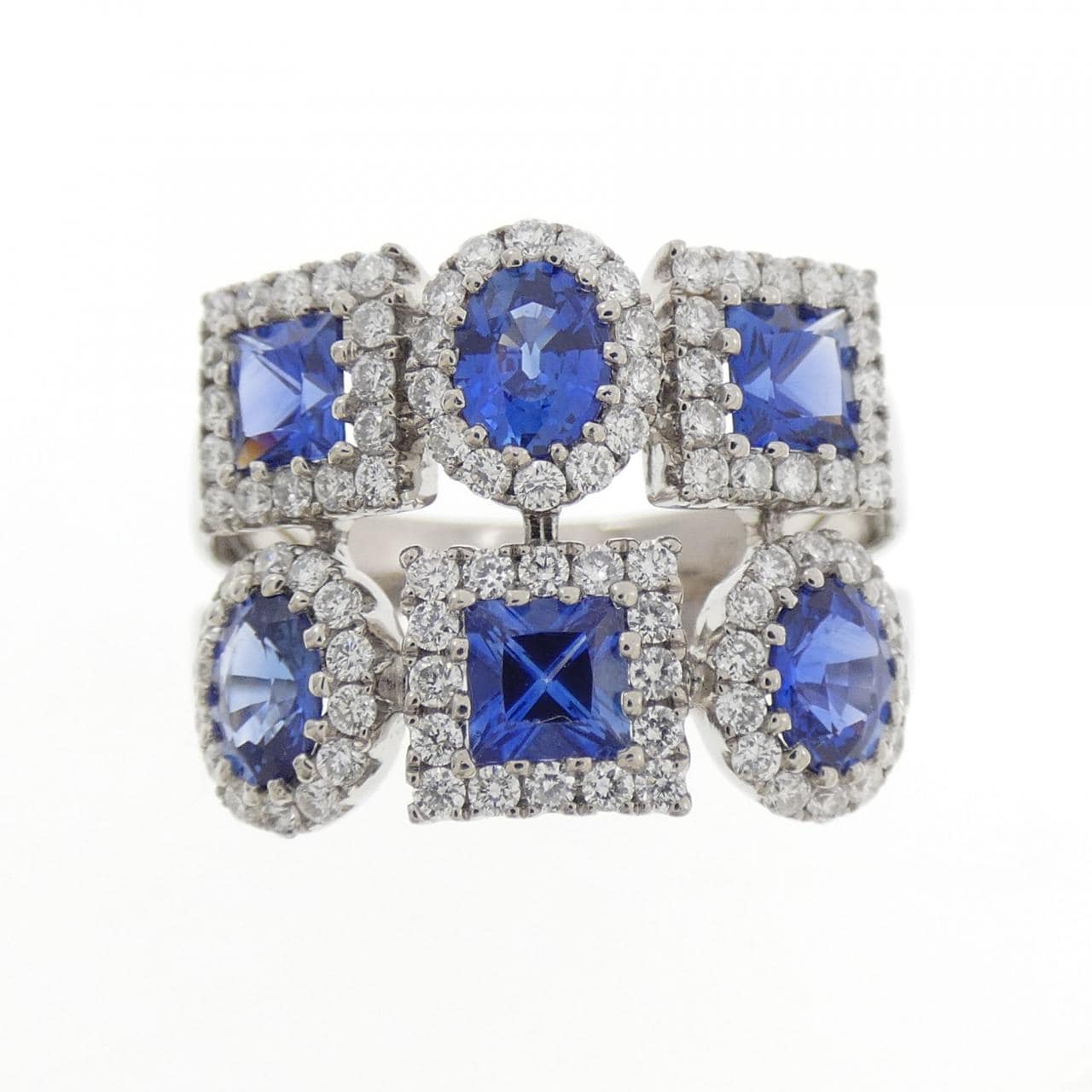 750WG サファイヤ リング 2.10CT