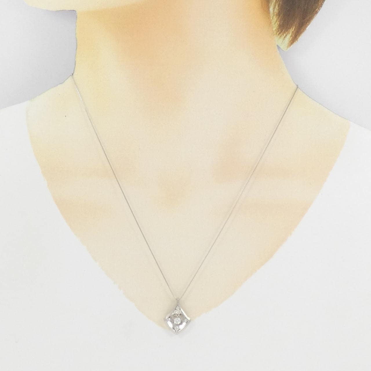PT900/PT850 ダイヤモンド ネックレス 0.23CT