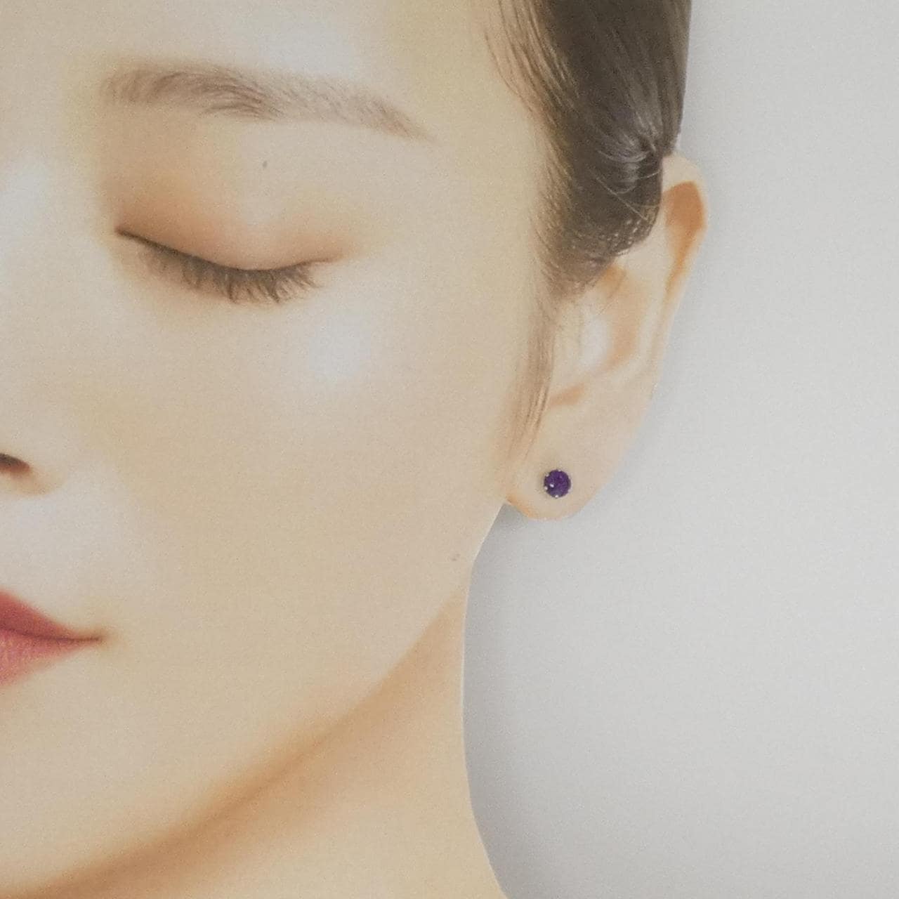 【新品】K18WG アメジスト ピアス