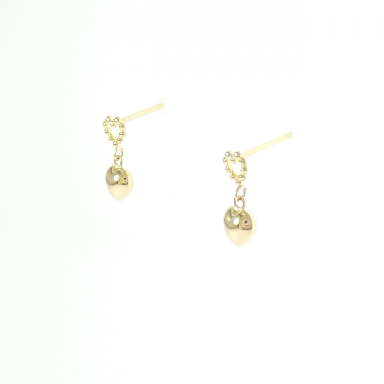 K18YG ハート ピアス