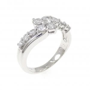 PT900 フラワー ダイヤモンド リング 0.60CT