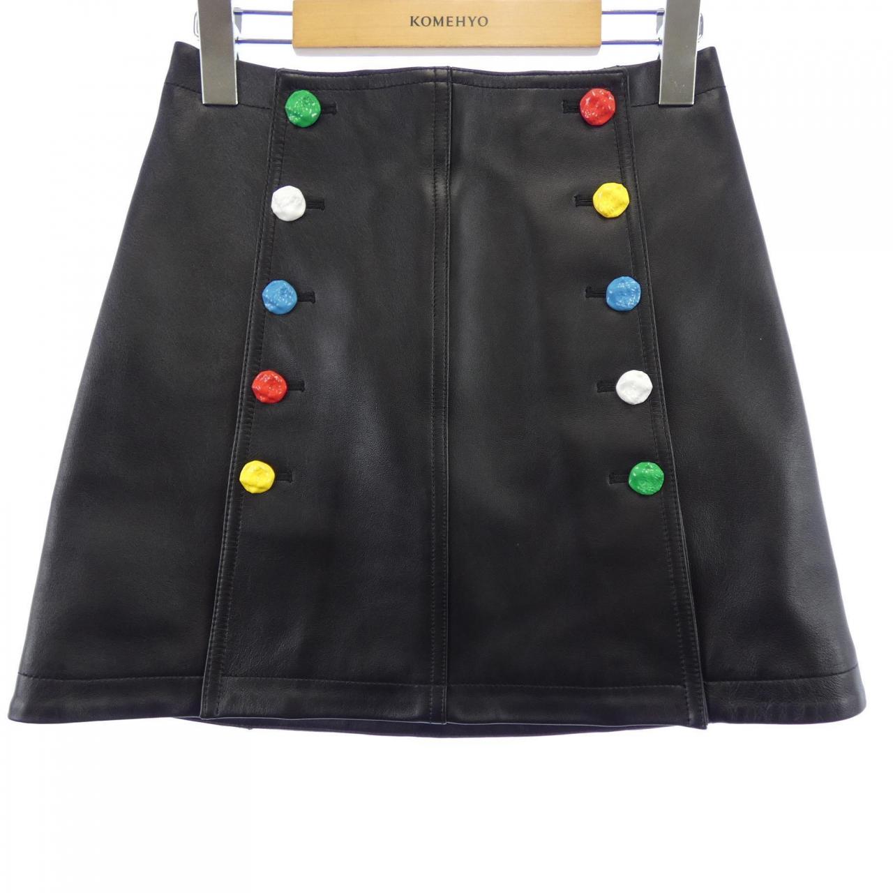 ルイヴィトン LOUIS VUITTON LV×YK ボタンレザーミニスカート FOLS02LLD 草間彌生 スカート