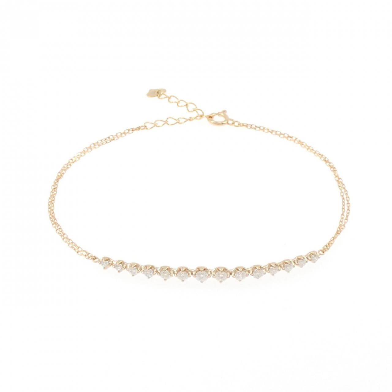 K18PG ダイヤモンド ブレスレット 0.50CT