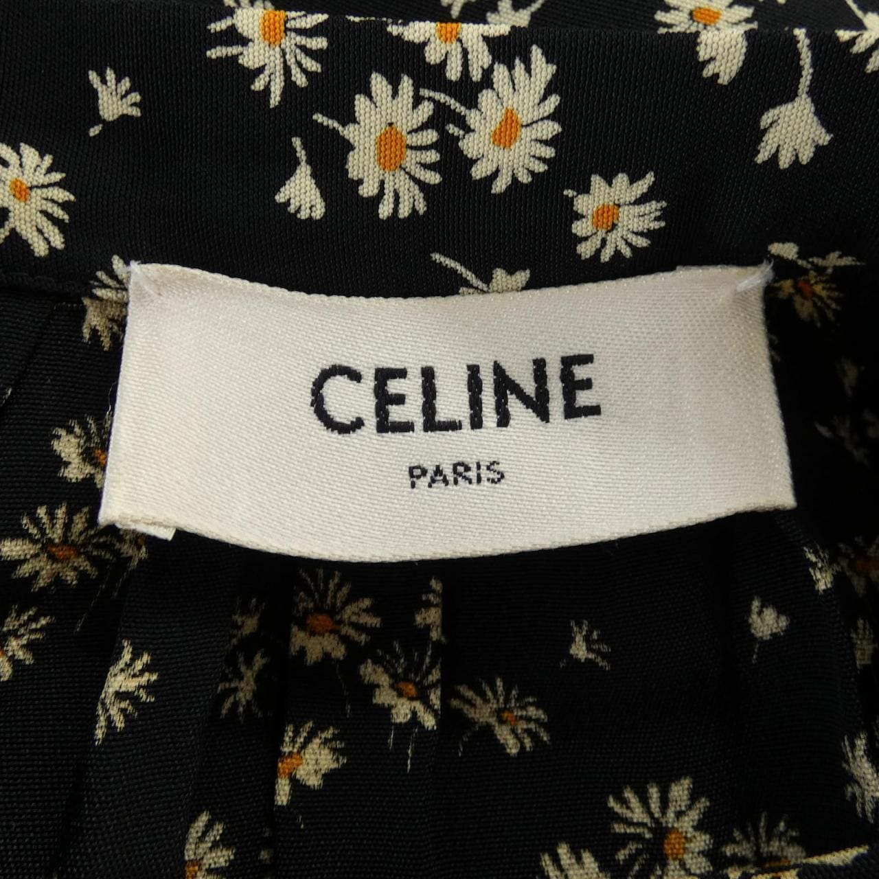 セリーヌ CELINE フォークボタンプラケット付きミディドレス 2R091564D ワンピース