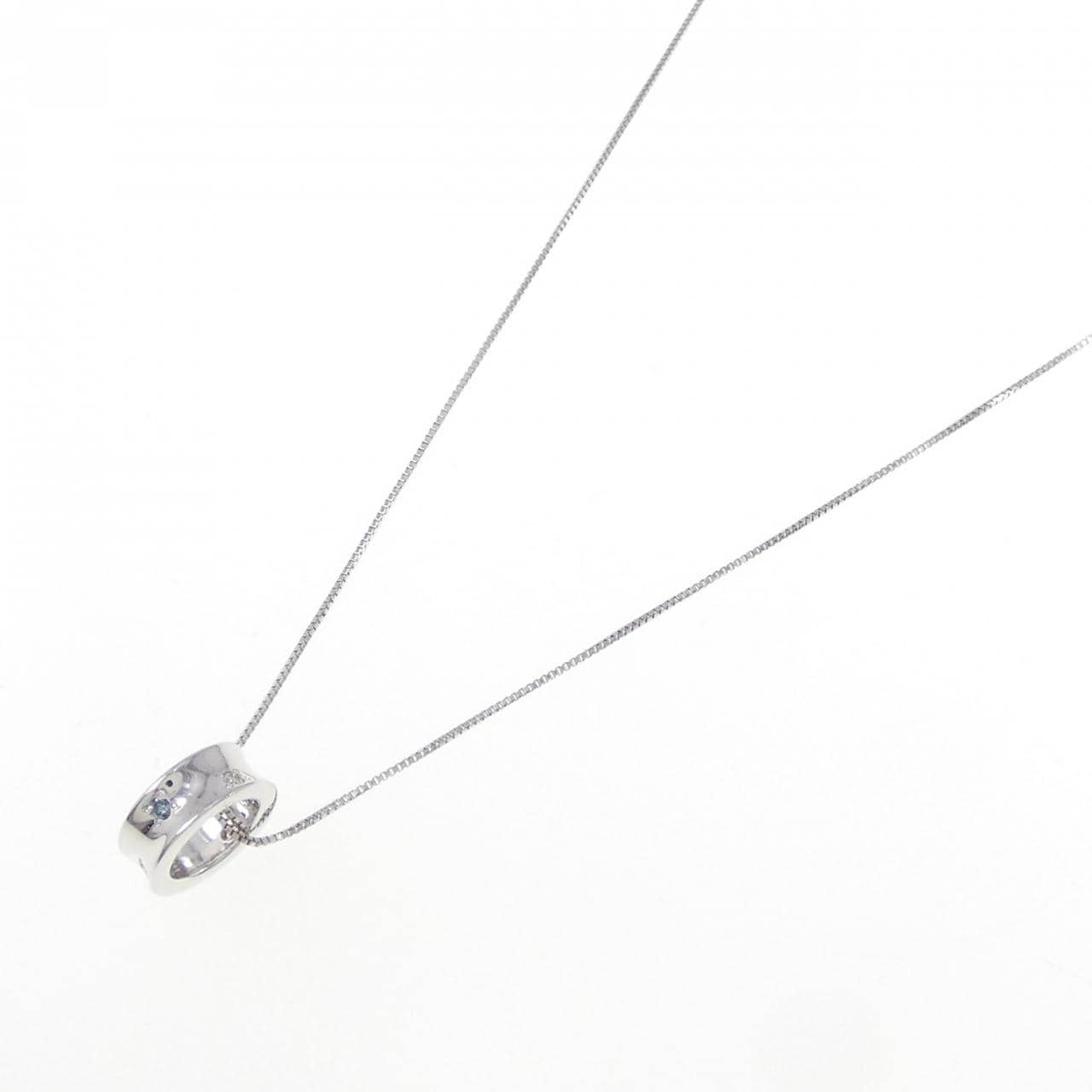 K10WG ダイヤモンド ネックレス 0.06CT
