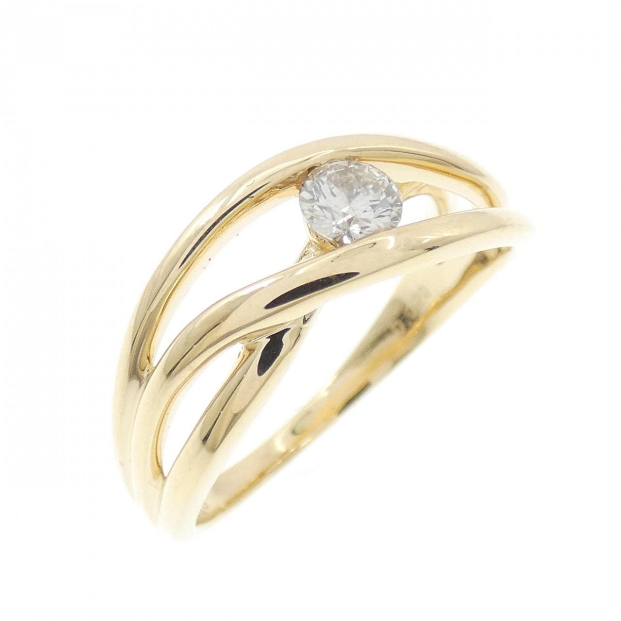 K18YG ダイヤモンド リング 0.20CT